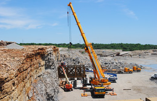 Erection of New Rock Crusher